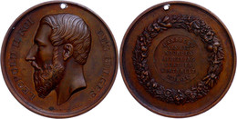 Belgien, Kupfermedaille (Dm 44 Mm, 25,05 G), O. J. (um 1890), Von Leop. Wiener Av. Kopf Von Leopold II. König Von Belgie - Other & Unclassified