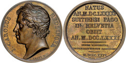 Bronzemedaille (Dm. Ca. 42mm, Ca. 36,56g), 1824, Von Caqué, Von Johann Karl Hedlinger. Av: Kopf Nach Links, Darum Umschr - Andere & Zonder Classificatie