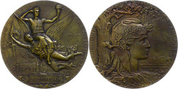 Frankreich, Bronzemedaille (Dm. Ca. 64,00mm, Ca. 99,08g), 1900, C. Chaplain, Auf Die Pariser Weltausstellung. Av: Kopf D - Andere & Zonder Classificatie