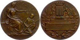 Frankreich, Bronzemedaille (Dm Ca. 35mm, 19g), 1901, Von .CH. Marey. 1. Schützenfest, Kl. Rf., Vz-st.  Vz-st - Andere & Zonder Classificatie