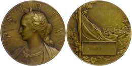 Frankreich, Bronzemedaille (Dm. Ca. 50mm, Ca. 48,22g), O.J., Von Hippolyte Lefebvre. Av: Weibliches Brustbild Nach Links - Other & Unclassified