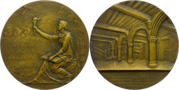 Belgien, Bronzemedaille (Dm. Ca. 60mm, Ca. 92,23g), 1909, Von F. Vermeylen. Av: Sitzende Gestalt Mit Fackel Nach Links,  - Andere & Zonder Classificatie