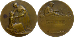 Frankreich, Bronzemedaille (Dm. Ca. 50mm, Ca. 58,49g), O.J., Von L. Desvignes. Av: Weibliche Gestalt Hilf Hilfebedürftig - Andere & Zonder Classificatie