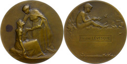 Frankreich, Bronzemedaille (Dm. Ca. 50mm, Ca. 58,49g), O.J., Von L. Desvignes. Av: Weibliche Gestalt Hilf Hilfebedürftig - Other & Unclassified