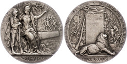 Frankreich, Silbermedaille (Dm. Ca. 35,60mm, Ca. 22,37g), 1911, Von P. Grandhomme. Av: Sitzende Weibliche Gestalt Auf Ka - Andere & Zonder Classificatie