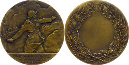 Frankreich, Bronzemedaille (Dm. Ca. 50,50mm, Ca. 53,86g), O.J., Unsigniert. Av: Eine Handgranate Werfender Soldat Nach R - Andere & Zonder Classificatie