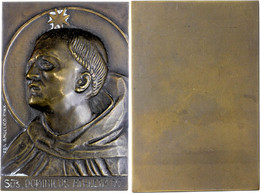 Frankreich, Einseitige, Rechteckige Bronzeplakette (ca. 61x41mm, Ca. 93,69g), O.J., Signiert "FRA ANGELICO. PINX". Av: B - Andere & Zonder Classificatie