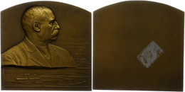 Frankreich, Einseitige, Rechteckige Bronzemedaille (ca. 69,20x68mm, Ca. 143,68g), 1924, Von Ch. Pillet, Auf Jean Coignet - Andere & Zonder Classificatie