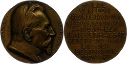 Belgien, Bronzemedaille (Dm. Ca. 60,10mm, Ca. 102,94g), 1928, Von Lagae, Auf Jean Verhaeghe. Av: Büste Nach Rechts. Rev: - Andere & Zonder Classificatie