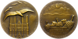 Frankreich, Bronzemedaille (Dm. Ca. 68,05mm, Ca. 149,91g), 1929, Von J. C. Bellaugue, Auf Den Luftfahrtkongress. Av: Kat - Andere & Zonder Classificatie