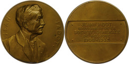Belgien, Bronzemedaille (Dm. Ca. 69,50mm, Ca. 144,10g), 1936, Von G. Devreese, Auf Jean Jadot. Av: Brustbild Nach Rechts - Andere & Zonder Classificatie