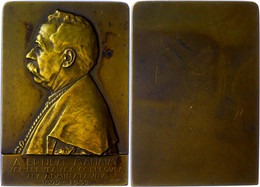 Belgien, Bronzeplakette (43x 62mm, 79,10g), 1932, Von George/petit. Av. Büste Von  A. Ernest Mahaim 1892-1932 N. L., Vz- - Andere & Zonder Classificatie