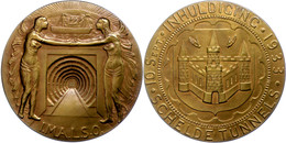 Belgien, Bronzemedaille (Dm. Ca. 70,80mm, Ca. 127,75g), 1933, Von P. Van Riel. Av: Tunneleinfahrt, Links Und Rechts Steh - Andere & Zonder Classificatie