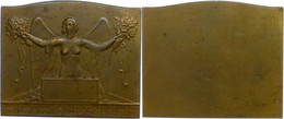 Belgien, Einseitige Bronzeplakette (Dm. Ca. 81,00x67,10mm, Ca. 176,66g), 1935, Von Bonnetain, Auf Die Internationale Aus - Andere & Zonder Classificatie
