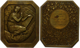 Frankreich, Oktogonale Bronzemedaille (Dm. Ca. 73,15x54,90mm, Ca. 101,97g), 1954, Von F. Fraisse. Av: Geflügelte Weiblic - Andere & Zonder Classificatie