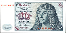 10 Deutsche Mark, Bundesbanknote, 2.1.1980, Serie CP 6959866 E, Ro. 286, Erhaltung II., Katalog: Ro. 286 II - Sonstige & Ohne Zuordnung