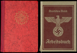 1936, Mitgliedsbuch Der Deutschen Arbeitsfront Der Verwaltungsstelle Mindelheim, Sowie Arbeitsbuch Von 1939/40, Letztere - Documenten