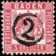 "2" Auf 3 Kr. Wappen Hellrot, Gut Gezähnt, Im Oberen Bereich Druckspuren, Seltener Entwerter, Katalog: 18 O - Otros & Sin Clasificación