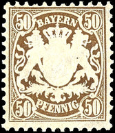 50 Pfg. Dunkelorangebraun, Ungebraucht, Tadellos, Geprüft Sem BPP, Mi. 1.100.-, Katalog: 46 * - Other & Unclassified