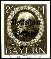 3 Pfg.-2M. Volksstaat Bayern, Geschnitten, 20 Werte Gestempelt Komplett, Geprüft Infla, Mi. 800.-, Katalog: 116/35IIB O - Other & Unclassified