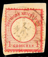 "NAENSEN" - K2, Zentrisch Auf Kleinem Prachtbriefstück DR 1 Gr. Kleiner Brustschild, Katalog: DR4 BS - Braunschweig
