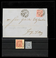 "SCHOENINGEN 25 MAI 1870" - K2, Auf NDP-Brief 1 Gr. Nach Zorge (Ankstpl) Und Auf Briefstück NDP 1 Gr. Sowie Loser 2 Gr., - Braunschweig
