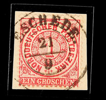 "ESCHEDE" - K2, Klar Und Zentrisch Auf Briefstück Mit NDP 1 Gr. Karmin Gezähnt, Katalog: NDP 16 BS - Hannover