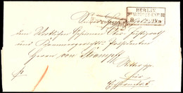 "BERLIN STADTPOST-EXP.III 8 3 (1862)" - Ra3, KBHW 127, Nebst Ra1 "Franco Stadtbrf." (KBHW 36 A) Auf Ortsbrief Mit Fünfze - Autres & Non Classés