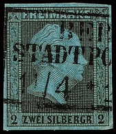 2 Sgr. A. Blau, Vollrandiges Exemplar Mit Auf Dieser Marke Besserer Ortsstempelentwertung Mittels Ra3 Von Berlin, Rechte - Andere & Zonder Classificatie