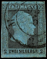 2 Sgr. A. Blau, Vollrandiges Prachtstück Mit Auf Dieser Marke Besserer Ortsstempelentwertung Mittels K2 Von Magdeburg, M - Other & Unclassified