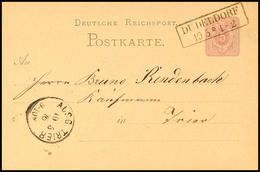 "DUDELDORF 10 5 (1876)" - Ra2, OPD Trier, Klar Auf GS-Postkarte DR 5 Pfg Nach Trier, Katalog: DR P5 BF - Andere & Zonder Classificatie