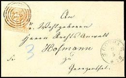 1/2 Sgr. Orange, Taxisschnitt, Mit Vierringstempel "273" Auf Brief Mit DKr. "GOTHA 8.8" Nach Georgenthal, Katalog: 28 BF - Andere & Zonder Classificatie