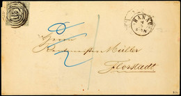"29" Nebst K1 "HANAU 1 4 (1861)" Auf Postbezirksbrief Mit Oben Angeschnittener 1/2 Sgr. über Frankfurt/M. Und Friedberg  - Andere & Zonder Classificatie