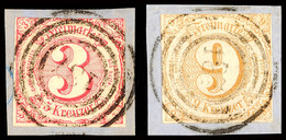 "187" - HÖHR, Je Zentrisch Auf Zwei Briefstücken 3 Kr. Rosa Und 9 Kr. Hellbraun, Katalog: 32,34 BS - Sonstige & Ohne Zuordnung