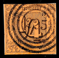"225" - BLANKENHAIN, Herrlich Klar Auf Mini-Briefstück Mit Farbfrischer, Dreiseitig Breitrandiger 1/4 Sgr. A. Rotbraun,  - Sonstige & Ohne Zuordnung