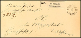 "DETMOLD 1/7 (1864)" - K1, Auf Paketbegleitbrief, Nebst Vermerk "Herrschaftlich" Und Taxquadrat-Paket-Zettel über Salzuf - Andere & Zonder Classificatie