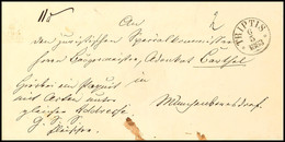 "TRIPTIS 6 5 1863" - K1, Auf Paketbegleitbrief Nach Münchenbernsdorf, Rücks. Taxquadrat-Paket-Zettel Type III  BF - Andere & Zonder Classificatie