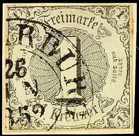 "WESTERBURG 26 JUN 1852" - K2, Teilabschlag Auf Quasi Vollrandiger 1 Kr., Die Marke Haftet Auf Einer Fremdunterlage, Kat - Other & Unclassified