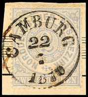 "CAMBURG 22 7 1870" - K1, Klar Auf Briefstück NDP 2 Gr., Rechts Flach Gezähnt, Katalog: NDP 17 BS - Andere & Zonder Classificatie