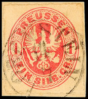 "LOBENSTEIN 11 7" (1867) - K1, Fast Zentrisch Auf Briefstück Preussen 1 Sgr., Katalog: Pr.16 BS - Other & Unclassified