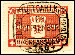 2 1/2 Pfg - 50 Pfg, 25 Jahre Regentschaft, Komplett Mit Sonderstempel Auf Briefstücken, Geprüft Infla, Mi. 150,-, Katalo - Autres & Non Classés