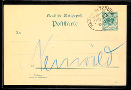 "HAGEN-BETZDORF ZUG 22" - Bahnpost-Ovalstempel, Auf GS-Postkarte 5 Pfg In 1893 Mit Absenderangabe Aus Christinenhütte Be - Other & Unclassified