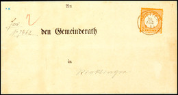 2 Kr. Orange Mit Geradem Und Klarem Baden-EKr. "BRETTEN 28. AUG" Auf Brief In Den Eigenen Landzustellbezirk Nach Rinklin - Other & Unclassified