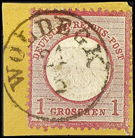 1 Gr. Großer Schild Auf Pracht-Briefstück Mit Klarem Und Komplettem K1 WOLDECK 21.5., Katalog: 19 BS - Other & Unclassified