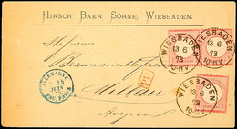 1 Gr. Kamin, Waager. Paar Und Einzelstück Mit EKr. "WIESBADEN 13.6.73" Auf Brief Nach Millau / Frankreich Mit Transit U. - Other & Unclassified