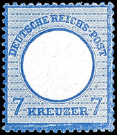 7 Kreuzer Großer Schild, Ultramarin, Tadellos Postfrisch, Gepr. Georg Bühler, Mi. 180.-, Katalog: 26 ** - Other & Unclassified