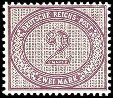 2 Mark Violettpurpur, Neudruck Von 1899, Tadellos Postfrisch, Gepr. Pfenninger, Brettl (je Doppeltes Prüfzeichen) Und Ne - Other & Unclassified