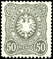 50 Pfg. Grauoliv, Ungebraucht, Pracht, Geprüft Zenker BPP, Mi. 280,-, Katalog: 44a * - Other & Unclassified