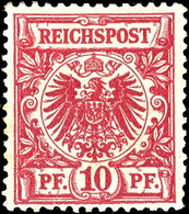 10 Pfennig Krone/Adler Rosarot, Tadellos Ungebraucht, Gepr. Zenker BPP, Mi. 320.-, Katalog: 47a * - Andere & Zonder Classificatie
