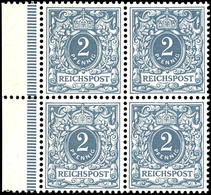 2 Pfg. Lebhaftgrau Mit Plattenfehler "C In Reichspost Unten Rechts Mit Abstrich (wieG), Mit Normalmarken In Postfrischem - Other & Unclassified